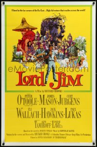 2z1055 LORD JIM 1sh 1965 Peak and Terpning art of O'Toole, James Mason, Curt Jurgens and cast!