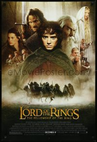 2z1057 LORD OF THE RINGS: THE FELLOWSHIP OF THE RING advance 1sh 2001 Tolkien, top cast!