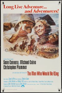 2z1066 MAN WHO WOULD BE KING int'l 1sh 1975 art of Sean Connery & Michael Caine by Tom Jung!