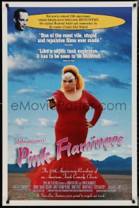2z1099 PINK FLAMINGOS 1sh R1997 Divine, Mink Stole, John Waters, proud to recycle their trash!