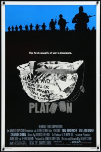 2z1102 PLATOON 1sh 1986 Oliver Stone, Vietnam classic, the first casualty of war is Innocence!