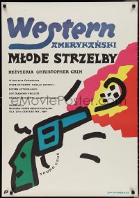 2z0414 YOUNG GUNS Polish 26x38 1989 Emilio Estevez, Charlie Sheen, Sutherland, Mlodozeniec art