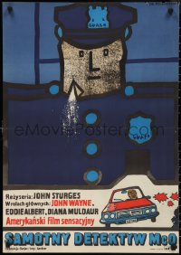 2z0428 McQ Polish 23x32 1975 John Sturges, John Wayne, Jan Mlodozeniec artwork of cop!