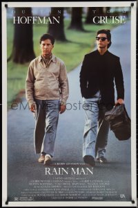 2z1114 RAIN MAN 1sh 1988 Tom Cruise & autistic Dustin Hoffman, directed by Barry Levinson!