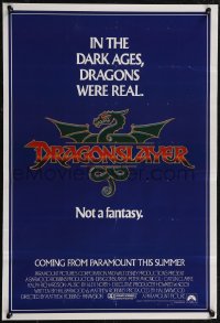 2z0254 DRAGONSLAYER 16x24 special poster 1981 in the Dark Ages, dragons were real, not a fantasy!
