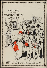 2z0041 GRAHAM MOFFAT COMEDIES 21x31 English stage poster 1910s artwork of theater line by Willis!