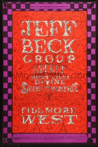 2z0118 JEFF BECK GROUP 14x21 music poster 1968 great psychedelic art by Lee Conklin, 1st printing!