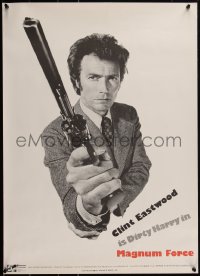 2z0267 MAGNUM FORCE 20x28 special poster 1973 Clint Eastwood is Dirty Harry w/ huge gun by Halsman!