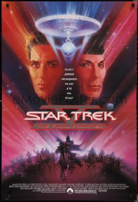 2z1169 STAR TREK V advance 1sh 1989 The Final Frontier, art of William Shatner & Nimoy by Bob Peak!