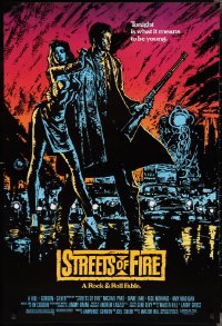 2z1175 STREETS OF FIRE 1sh 1984 Walter Hill, Michael Pare, Diane Lane, artwork by Riehm, no borders!