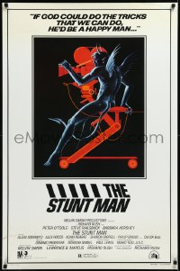 2z1181 STUNT MAN 1sh 1980 Peter O'Toole, cool different artwork of demon working movie camera!