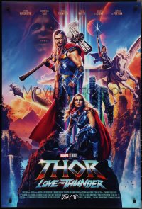 2z1190 THOR: LOVE & THUNDER advance DS 1sh 2022 Chris Hemsworth in the title role, Portman and cast!