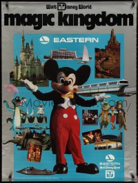 2z0133 EASTERN WALT DISNEY WORLD 30x40 travel poster 1983 Mickey Mouse and many attractions!