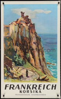 2z0136 FRENCH NATIONAL RAILROADS 24x39 French travel poster 1958 great art by Arthur Fages!