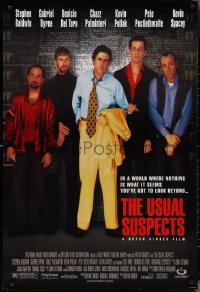 2z1215 USUAL SUSPECTS DS 1sh 1995 Kevin Spacey covering watch, Baldwin, Byrne, Palminteri, Singer!