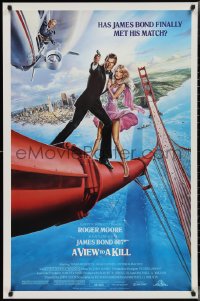 2z1224 VIEW TO A KILL 1sh 1985 Roger Moore as James Bond 007, Walken, Grace Jones!