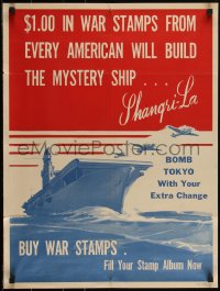 2z0163 $1.00 IN WAR STAMPS FROM EVERY AMERICAN 20x27 WWII war poster 1943 bomb Tokyo w/extra change!