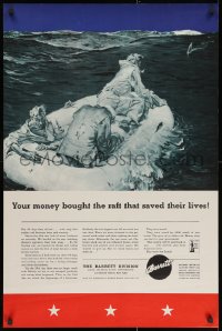 2z0197 YOUR MONEY BOUGHT THE RAFT THAT SAVED THEIR LIVES 24x36 WWII war poster 1940s life raft!