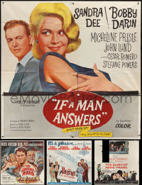 3a0476 LOT OF 4 FOLDED SIX-SHEETS 1950s-1960s great images from a variety of different movies!