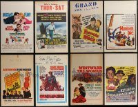 3a0032 LOT OF 14 MOSTLY UNFOLDED WINDOW CARDS 1950s-1960s great images from a variety of different movies!