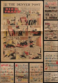3a0127 LOT OF 4 DENVER POST SUNDAY COMIC SECTIONS 1942 Dick Tracy, Blondie, Mutt & Jeff + more!