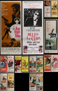 3a0552 LOT OF 19 UNFOLDED INSERTS 1960s great images from a variety of different movies!