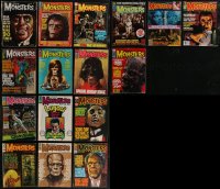 3a0141 LOT OF 16 FAMOUS MONSTERS MAGAZINES 1960s-1970s filled with great images & articles!
