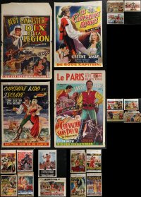 3a0673 LOT OF 21 FORMERLY FOLDED 1950S-70S DRAMA BELGIAN POSTERS 1950s-1970s cool movie images!