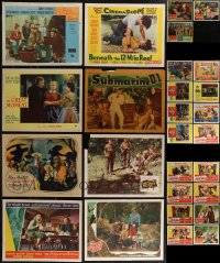 3a0336 LOT OF 27 LOBBY CARDS 1940s-1960s incomplete sets from a variety of different movies!