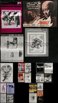 3a0182 LOT OF 21 UNFOLDED & FOLDED UNCUT PRESSBOOKS 1960s advertising for a variety of movies!