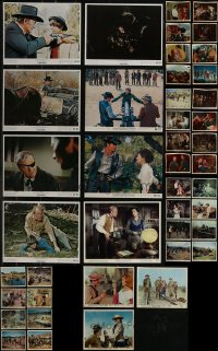 3a0503 LOT OF 43 COLOR 8X10 STILLS & MINI LOBBY CARDS 1950s-1960s a variety of cool movie scenes!