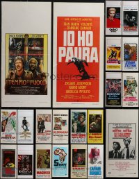 3a0565 LOT OF 21 FORMERLY FOLDED ITALIAN LOCANDINAS 1960s-1990s great images from several movies!