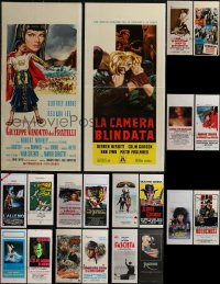 3a0566 LOT OF 20 FORMERLY FOLDED ITALIAN LOCANDINAS 1960s-1980s great images from several movies!