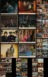 3a0499 LOT OF 55 COLOR 8X10 STILLS & MINI LOBBY CARDS 1960s-1970s a variety of movie scenes!