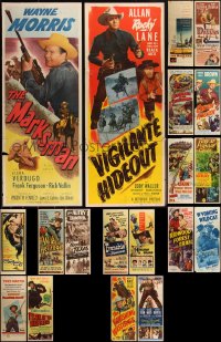 3a0553 LOT OF 19 FORMERLY FOLDED COWBOY WESTERN INSERTS 1950s great images from several movies!