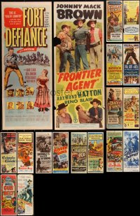 3a0554 LOT OF 18 FORMERLY FOLDED COWBOY WESTERN INSERTS 1950s great images from several movies!