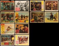 3a0370 LOT OF 12 COWBOY WESTERN LOBBY CARDS 1930s-1960s great scenes from several different movies!