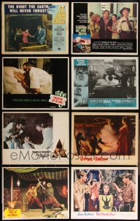 3a0385 LOT OF 8 HORROR/SCI-FI LOBBY CARDS 1950s-1970s great scenes from several different movies!