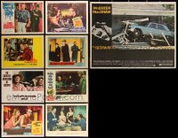 3a0379 LOT OF 9 STEVE MCQUEEN LOBBY CARDS 1950s-1970s great scenes from his movies!