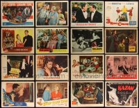 3a0342 LOT OF 24 LOBBY CARDS 1940s-1960s great scenes from a variety of different movies!