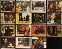 3a0363 LOT OF 15 CRIME/FILM NOIR LOBBY CARDS 1940s-1950s scenes from a variety of different movies!