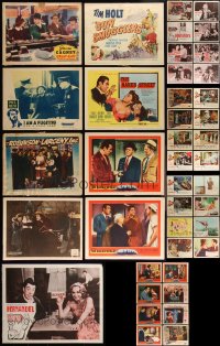 3a0316 LOT OF 41 LOBBY CARDS 1940s-1960s incomplete sets from a variety of different movies!