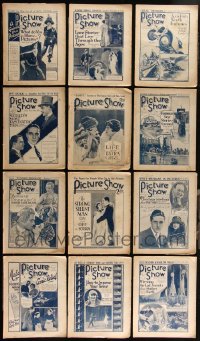 3a0144 LOT OF 12 PICTURE SHOW ENGLISH MOVIE MAGAZINES 1920s filled with great images & articles!