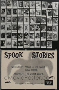 3a0520 LOT OF 59 SPOOK STORIES TRADING CARDS 1961 great monster images with jokes on the back!