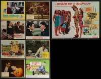 3a0381 LOT OF 9 LOBBY CARDS 1960s great images from a variety of different movies!