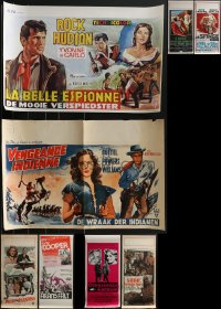 3a0583 LOT OF 8 UNFOLDED & FORMERLY FOLDED NON-US POSTERS 1950s-1970s a variety of cool images!