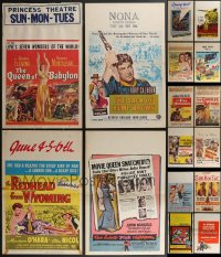 3a0397 LOT OF 18 FOLDED WINDOW CARDS 1950s great images from a variety of different movies!