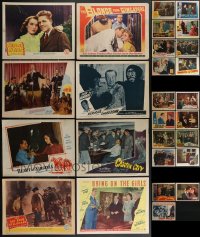 3a0326 LOT OF 35 1940S LOBBY CARDS 1940s great scenes from a variety of different movies!