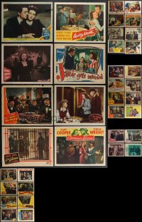 3a0325 LOT OF 36 1940S LOBBY CARDS 1940s great scenes from a variety of different movies!