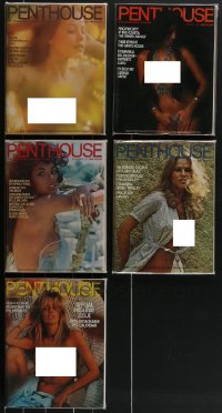 3a0167 LOT OF 5 1973-74 PENTHOUSE MAGAZINES 1973-1974 filled with sexy articles & nude images!